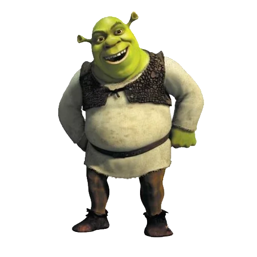 shrek, shrek 2, shrek shrek, shrek heroes, shrek con uno sfondo bianco