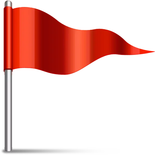 bandera, bandera roja, cuadro de corte, vector de bandera roja, icono bandera roja