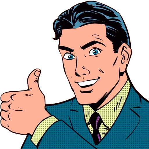 бизнесмен, поп арт комиксы, указывающий палец стиле комиксов