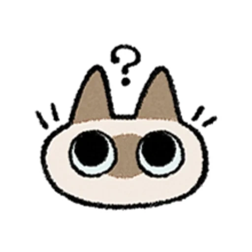 cat, kawaii stickers, kitty siamese kawaii sticker