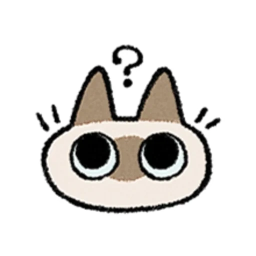 gato, adesivos kawaii, kitty siamese kawaii adesivo