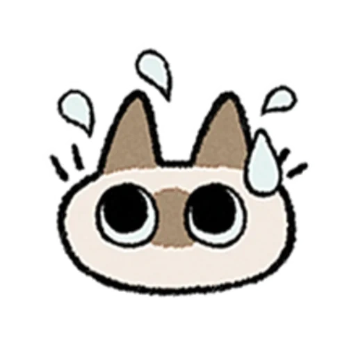 cat, kawaii stickers, kitty siamese kawaii sticker