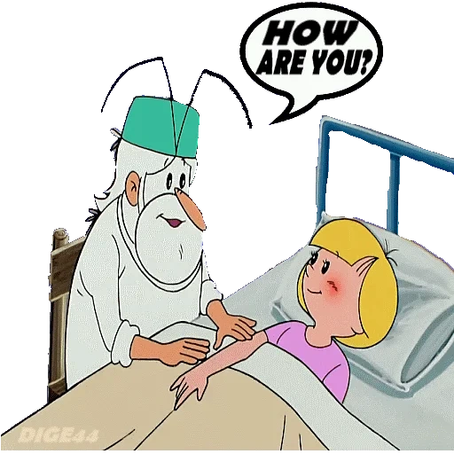 patient doctor, a funny joke, doctor patient, wumo cartoon old lady recovers