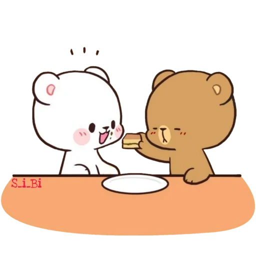 mishka are cute, cute drawings, the animals are cute, milk mocha bear, dear drawings are cute