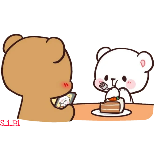 kawaii drawings, cute drawings, milk mocha bear, illustrations are cute, cute kawaii drawings
