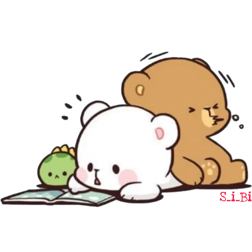 cute drawings, cute animals, milk mocha bear, bear is sweet, cute couples drawings