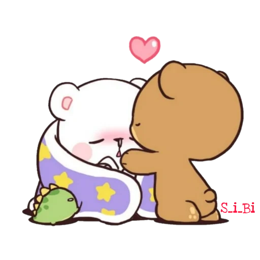 the pairs are cute, cute drawings, milk mocha bear, bear couple milk love, milk mocha bear animation
