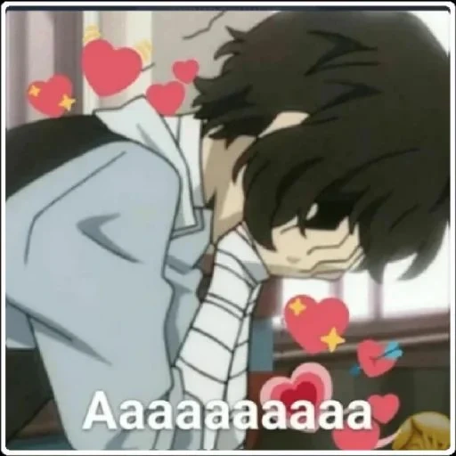 dazai, ozaiji, cartoon characters, oshudazai animation, the great slaughter of the heart