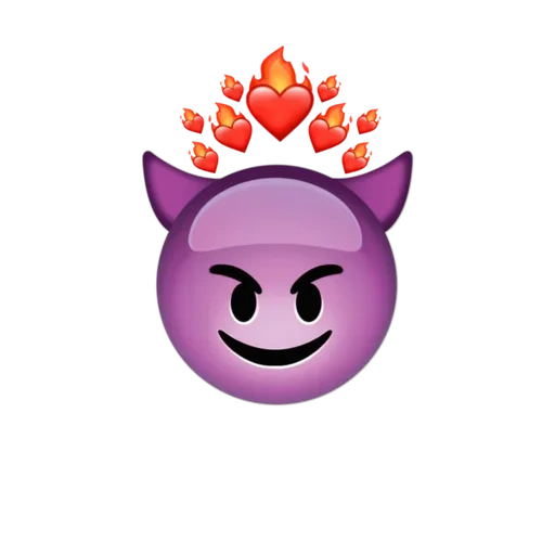 emoji, démon des emoji, diable emoji, démon smiley, emoji est un démon violet