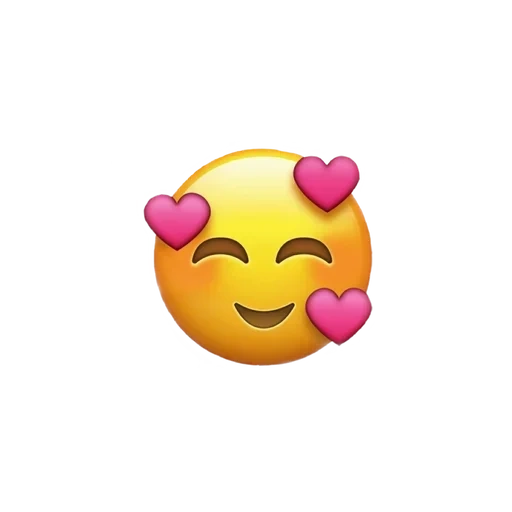 emoji, emoji, emoji est mignon, coeurs souriants, smiley avec des cœurs autour
