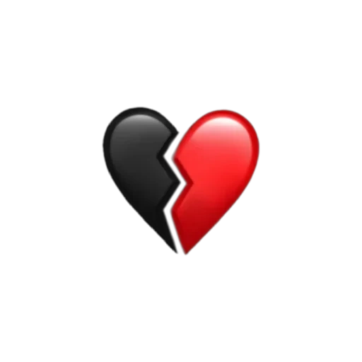 cuore nero, cuore spezzato, l'emoji è un cuore spezzato, un cuore spezzato è nero