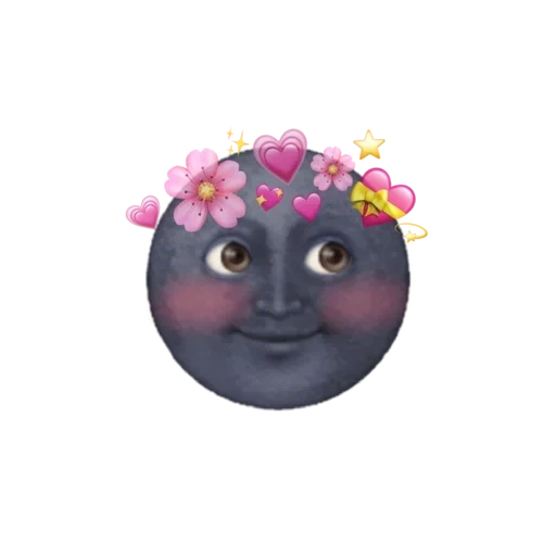 lune, lune emoji, moon smilik, emoji de lune noire, emoji de lune noire