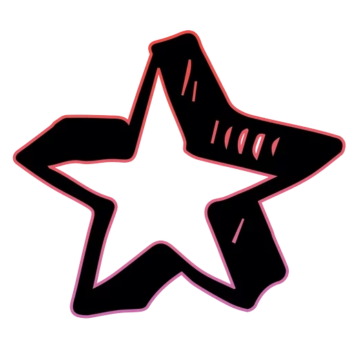 stars, badge en forme d'étoile, étoiles d'icônes, étoile à cinq branches, symbole à cinq branches