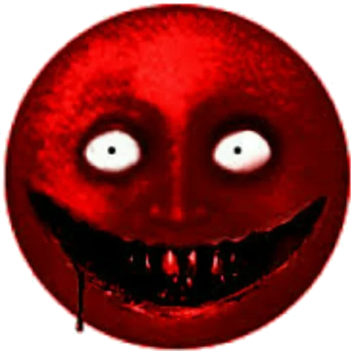 noob moon, moon smileik, the smiley is terrible, without the background of smile creepy, smiley with red eyes