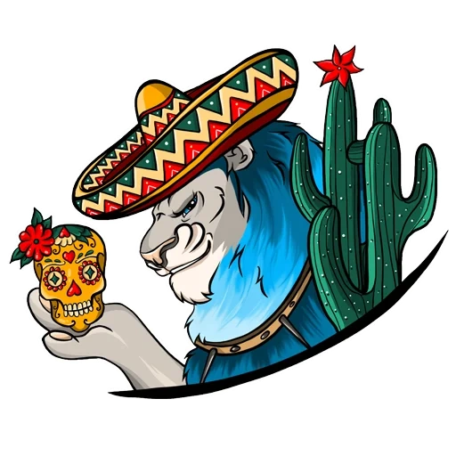 sombrero in messico, sombrero messicano, gatto di un cappello messicano, messico cactus sombrero