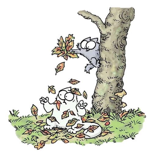 simmons cat, kucing simon, ilustrasi, simon autumn