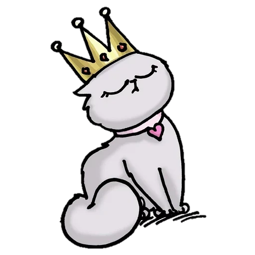 кот короне, кот саймона, кошка короне, кот саймона короне, котик король срисовки