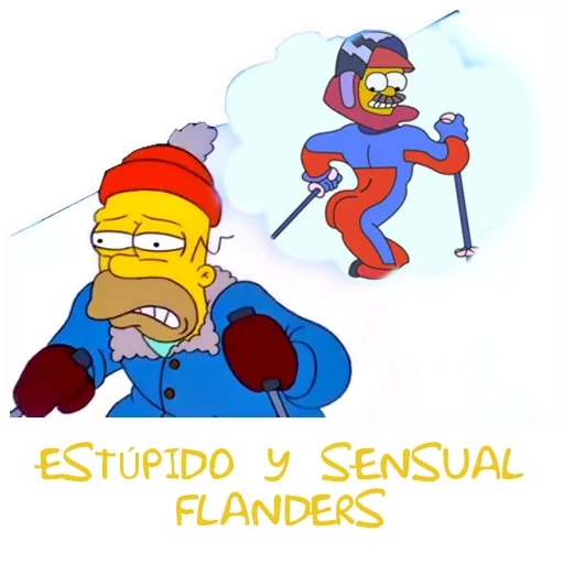 симпсоны, симпсоны лыжах, гомер симпсон фландерс, симпсоны фландерс лыжах, фландерс симпсонов горные лыжи