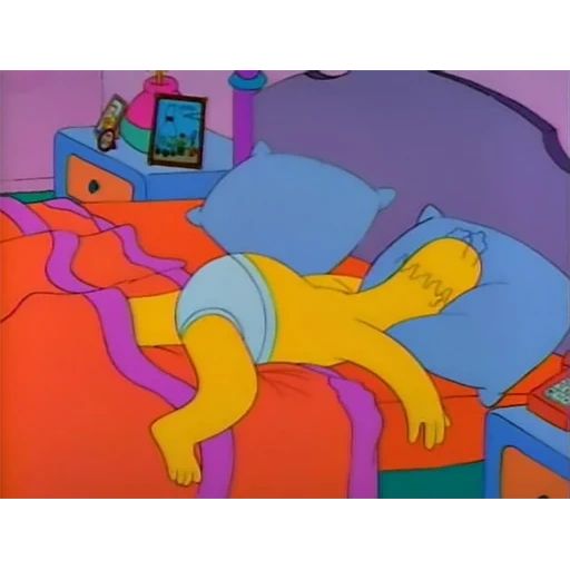симпсоны, спящий гомер симпсон, гомер симпсон спит диване