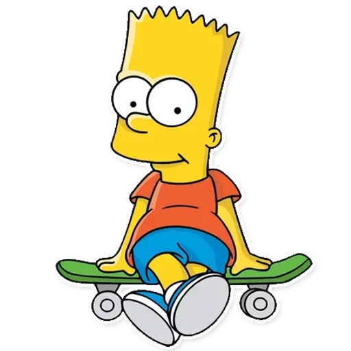 bart simpson, immagine di simpson, bart simpson skat, bart simpson skateboard, disegnato da bart simpson
