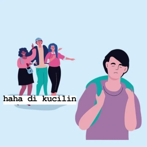 asiático, mujer, pánico dos personas, ilustraciones de intimidación, diseñador gráfico de disney
