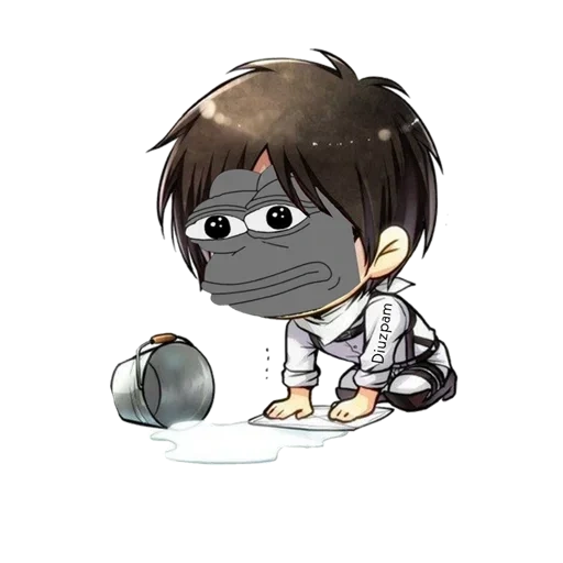 picture, attack of the titans, yagami light chibi, attack of the titans chibi, stickers attack of titans