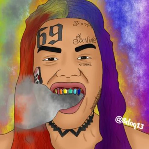 tekashi 69, 6 ix 9 ine, tekashi69 6ix9ine, tekashi 6 ix 9 ine, такеши 6ix9ine мультяшный