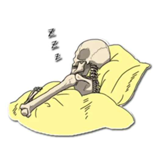 skeleton, skull sticker, the skeleton woke up