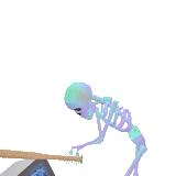 skelett, skelett, das ufer der skelette, vaporwave skelett, das skelett ist ein transparenter hintergrund