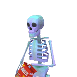 scheletro, scheletro, lo scheletro è un meme, skeleton skull, animazione scheletro