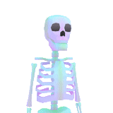 scheletro, skeleton skull, scheletro vaporwave, scheletro animato, cinque notti da freddy