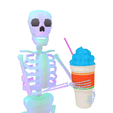 squelette, squelette mem, crâne, dessin du squelette, squelette de vaporwave