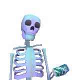 skelett, skelettschädel, vaporwave skelett, verdampftes skelett, das skelett ist ein transparenter hintergrund