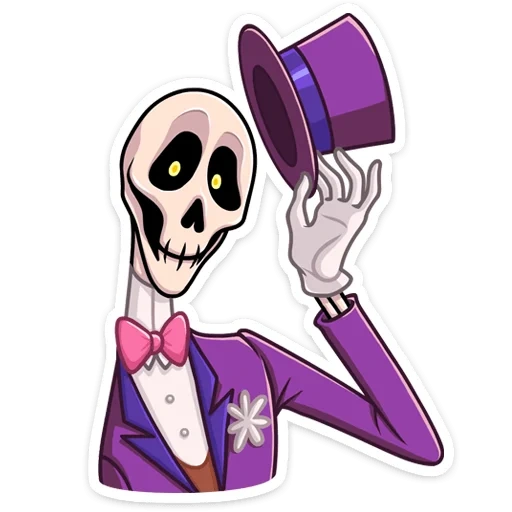esqueleto, personagem, bonito esqueleto, sr skerley