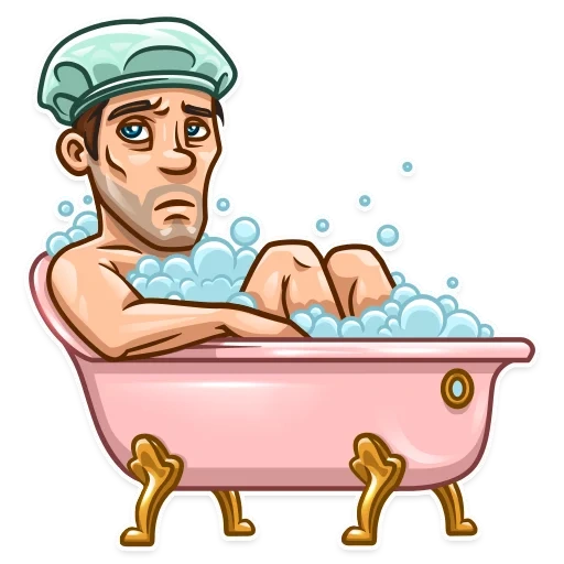 bagno, papa, fare un bagno, le è lavato la clipart, illustrazione del bagno