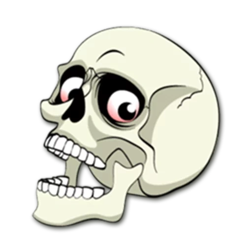 stickers squelette, cartoon skull