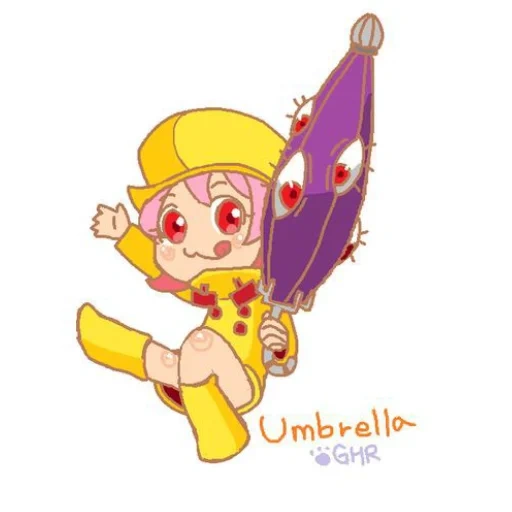 personajes de animación, paraguas, paraguas skullgirls, paraguas, skullgirls ambrela renoir