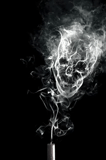 fumée, skull, art de la fumée, la fumée est pleine, effet smog
