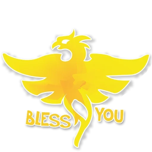 phoenix, skyrim telegram, golden phoenix logo, text, phoenix emblem