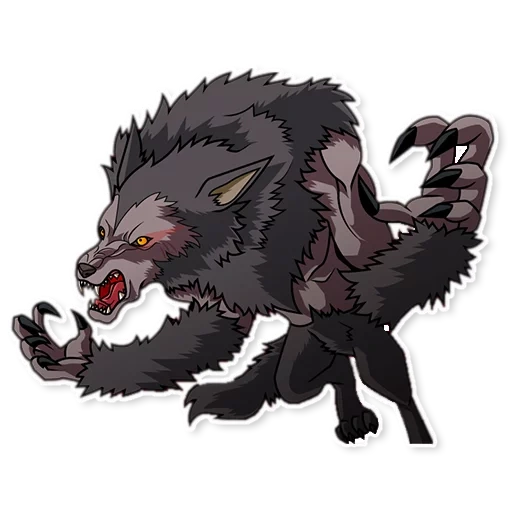 skyrim stickers telegram, fenrir mythology wolf, the elder scrolls v skyrim, wolf monster, fenrir wolf