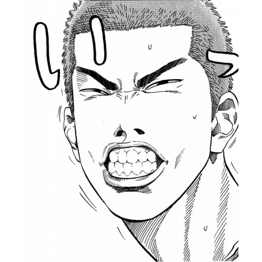 manga, anime, slam dunk, anime drawing, sakuragi hamamichi manga