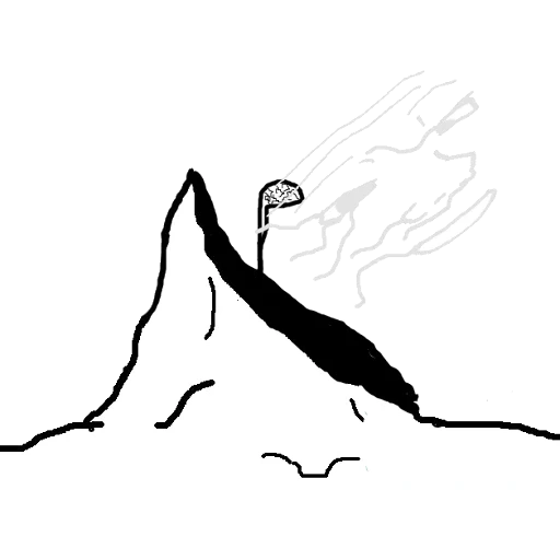 горы, фон горы, рисуем горы, черно белые горы, горы иллюстрация