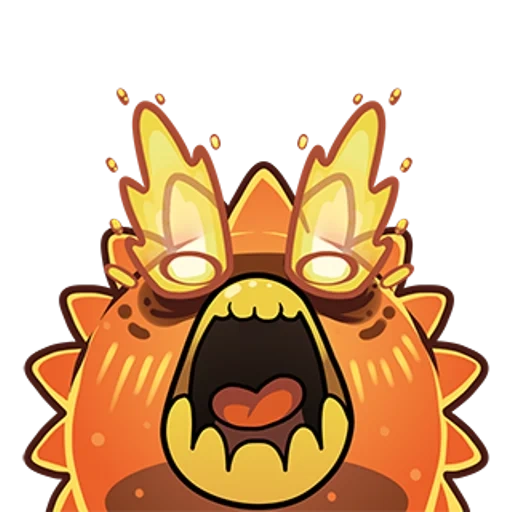 fire, animation, monster, monster animal, geometric dash daemon