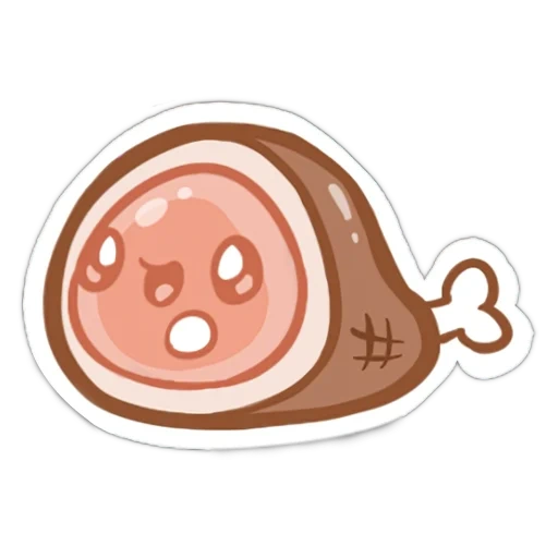 slime, villains, slime rancher, cartoon style of meat slices
