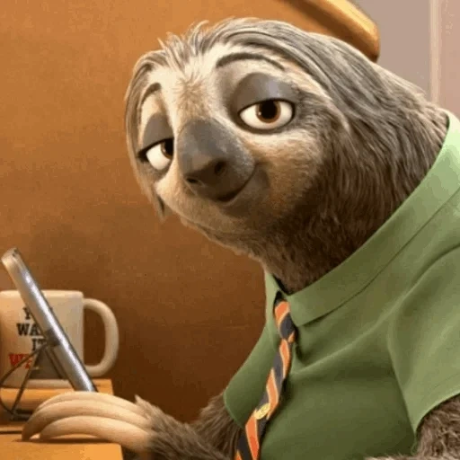 kulit binatang, singa kulit binatang, animation zootopia, beast sloth, sipemalas buntut rubah