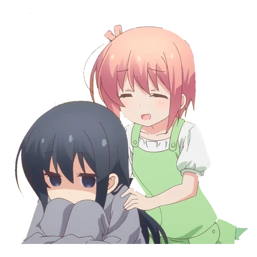 anime, slow start, anime hugs, popular anime, the slow start of tama