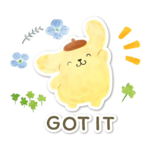 sanrio, pumped purine, pompompurin, a lovely pattern, animals are cute
