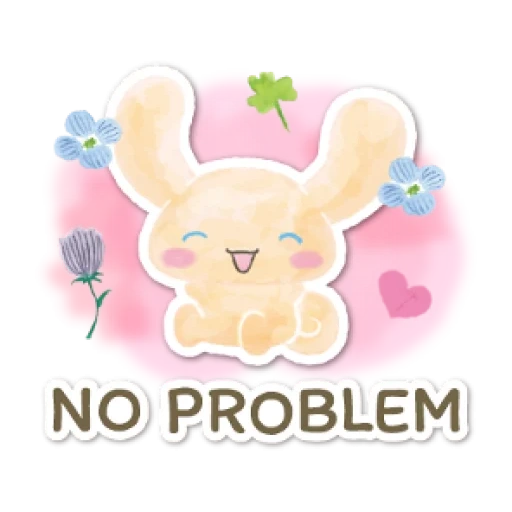 funny, lovely little rabbit, cute stickers, lovely heart, cinnamoroll brown