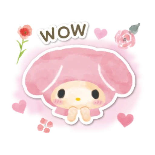 kawaii, clipart, la mia melodia, melodi hello kitty sanrio, melodi hello kitty aesthetics