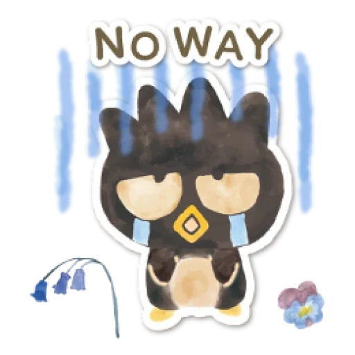 sticker, badtz maru, bad badtz-maru, penguin bede pill, sanrio badtz maru